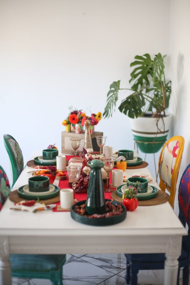 Service de table Foundouk en céramique - Artisanat Tunisien - Kalys Design Store