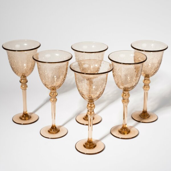 Verre à pied Miel verre soufflé