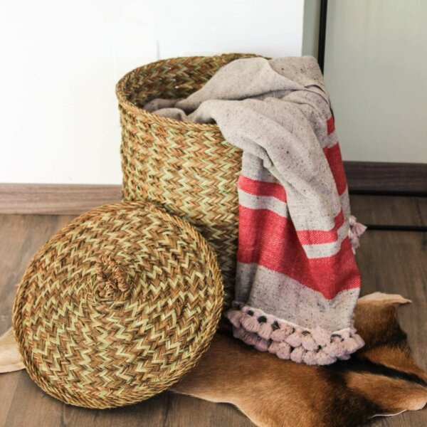 Panier A Linge Noja nature/marron