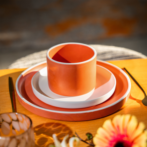 Service de table Rafraf Terracotta | Blanc